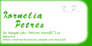 kornelia petres business card